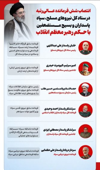 انتصاب شش فرمانده عالیرتبه نظامی انتصاب شش فرمانده عالیرتبه نظامی